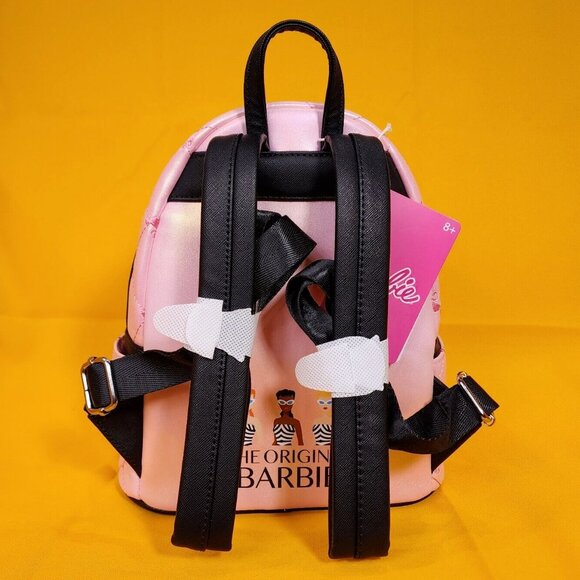 Loungefly Barbie Iridescent the Original Barbie 1959 Quilted Pink Mini Backpack
